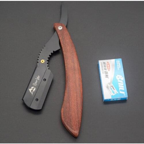 Manual Shaver Professional Straight Edge Stainless Steel Barber Razor Folding Shaving Knife Shave Beard Cutter+5 blade