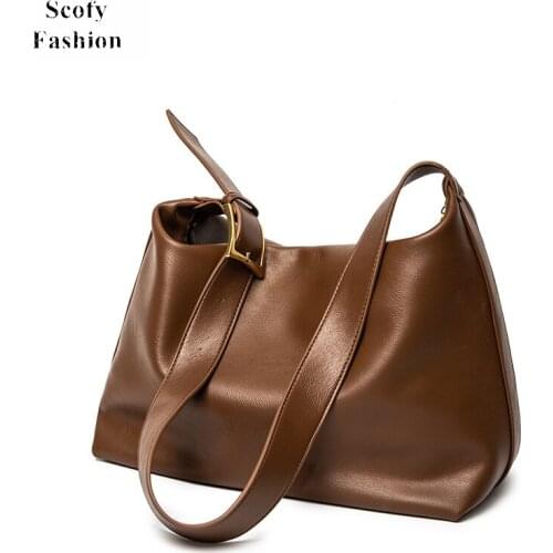 SCOFY FASHION Luxury Designer Soft PU Leather Minimalist Crossbody Bags for Women 2021 Shoulder Bags Purses and Handbags