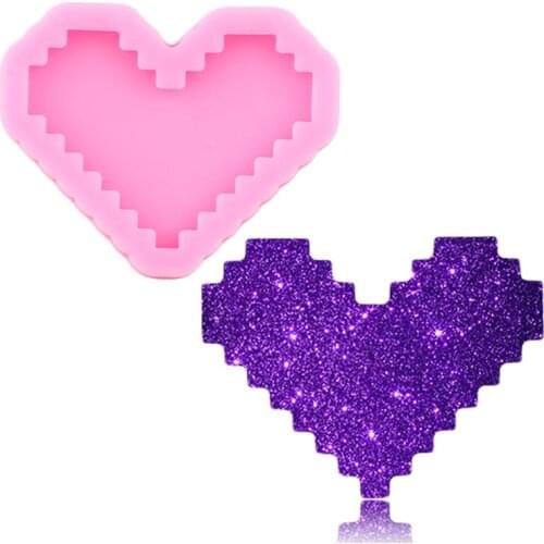 Super Glossy Heart Shape Silicone Mold Keychain Making Molds Necklace Jewelry Epoxy Crafting Mould DIY Handmade Charms Moulds