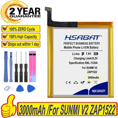 Top Brand 100% New 3000mAh ZAP1522 Battery for SUNMI V2 ZAP1522 Batteries + free tools