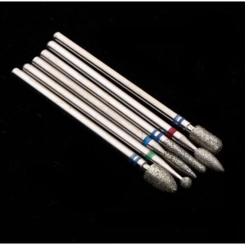 6x Carbide Nail Drill Bits Cuticle Clean Removing Polishing Buffing Grinding Head for Electric Drill File Machine