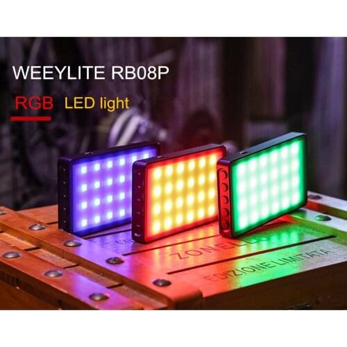 Weeylife RB08P RGB LED Camera Light Full Color Output Video Light Kit Dimmable 2500K-8500K Bi-Color Panel Light CRI 95