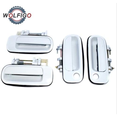 WOLFIGO Set of 4pcs White Outside Door Handle for Toyota Camry 1992-1996 69220-33020 6921033010 6924033010 6923033010