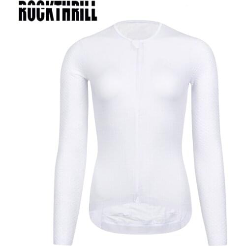 Rockthrill Women White Cycling Jackets Spring Autumn Coat Warm Up Bicycle Clothing Windproof Windbreaker MTB Jerseys