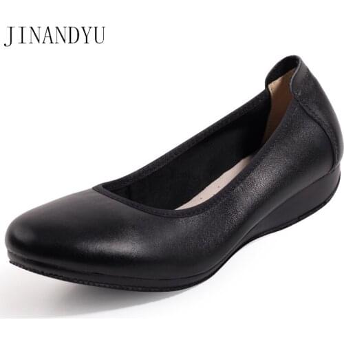 Genuine Leather Heels Women 2.5/3.5/5CM Ladies Work Shoes Black Kitten Heels Office Shoes Women New Elegant High Heels Size 41
