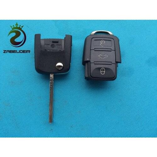 1Pcs Of New Replacement Flip Key Shell Blank For Seat 2/3 Buttons Remote Folding FOB Case Cover Uncut Blade No Logo Auto Parts