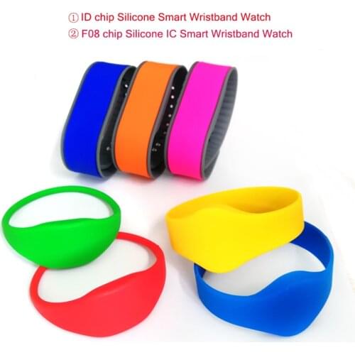 1PC RFID Deep Waterproof Closed/Adjustable Smart Wristband, Access Control Card Wrist band Bracelet Tag, Can Be Customized LOGO
