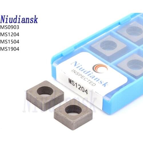 10pcs MS0903 MS1204 MS1504 MS1904 S-Type Square Carbide Insert Knife Pad For Turning Tool Holder CNC Lathe Tool Accessories Shim
