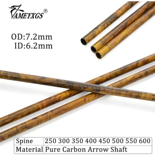 12pcs Archery Spine 250-600 Pure Carbon Arrow Shaft 30" Carbon Shafts Target Shooting Training Outdoor Bow Hunting Accessories
