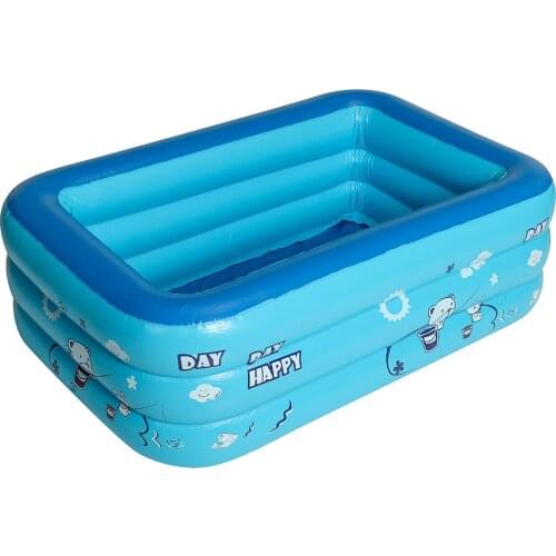 150/130/120cm 2/3Layers Children Inflatable Pool Bathing Tub Baby Kid Home Outdoor Large Inflatable Square Swimming Pool