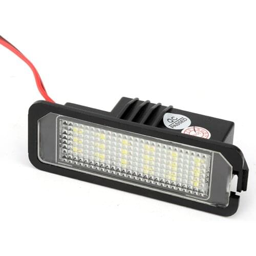 2pcs Car LED License Number Plate Light Lamp 12V LED White Light For VW Golf 5 6 7 Passat For Audi A3 A4 B6 B7 A5 A6 For BMW E46