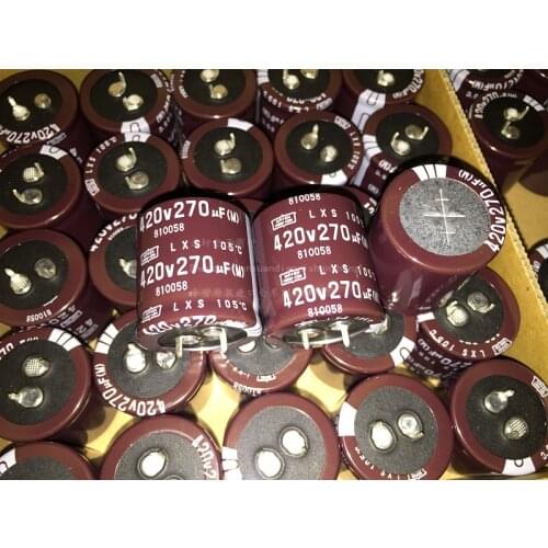 270uF 420V NIPPON NCC LXS Series 30x30mm Super Downsized 420V270uF Aluminum Electrolytic Capacitor