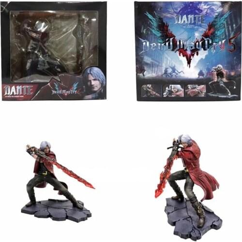 28cm ARTFX J Devil May-Cry Figure NERO DANTE Doll PVC Action Figure Model Toy Cartoon Game Figure CollectionFans Gift Boy Toy