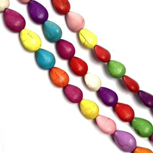 Natuarl Stone Beads Turquoises Drop Shape Semi-Finished Loose Spacer Beaded For jewelry making DIY necklace bracelet accessories