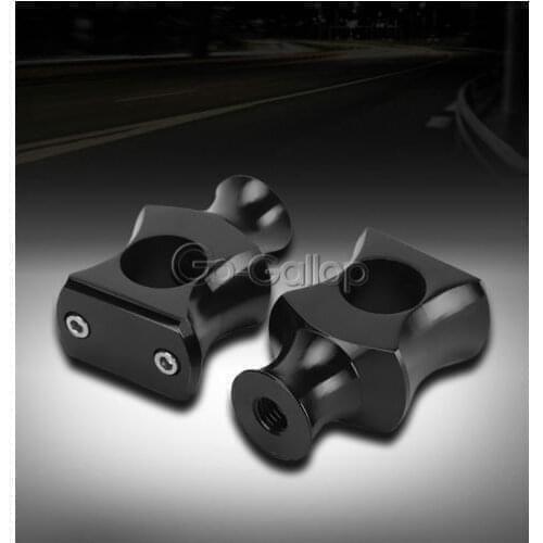 1" 25mm Black Motorcycle Handlebar Risers Clamp For Harley Electra Glide Utlra Street Bob Fatboy FLSTF XL883 XL1200 Low Rider