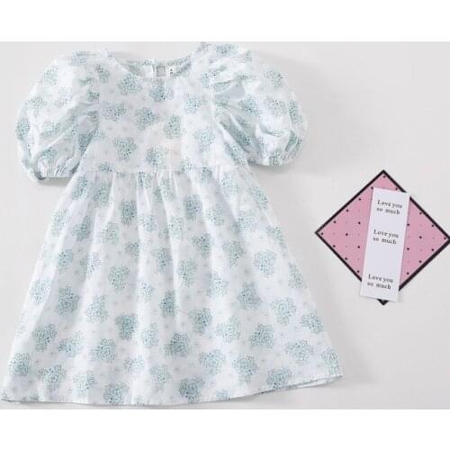 2-6Yrs girls dress summer short sleeve floral infant kids dresses for girls costumes clothing toddler bebe vestidos children