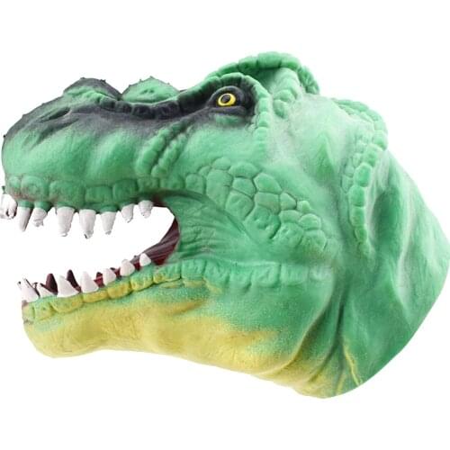 Dinosaur Hand Puppet Funny Toy Soft Vinyl Rubber Animal Head Hand Puppet Figure Toy Gloves Children Model Christmas Boy Gift