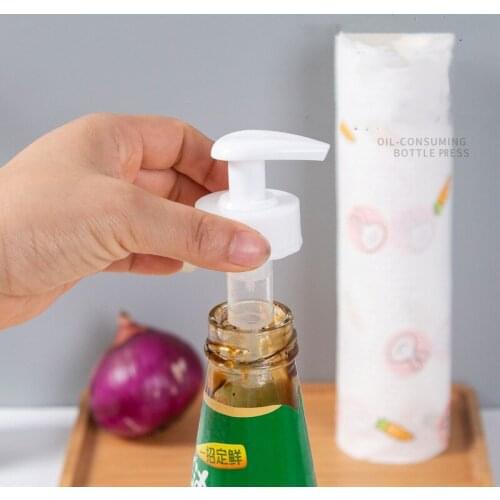 FDA Grade Jam Bottle Pump Oyster Sauce Dispensers Ketchup Vinegar Bottle Head Pressure Push-type Nozzle Home Kitchen Tools