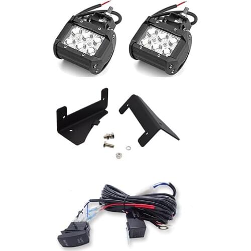 For Jeep Wrangler JK 2007-2018 Rear Brake 18W LED Tail Light Pod Backup Bracket Kits