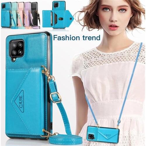 Flip Leather Case For Samsung Galaxy A42 A02S A12 A32 A52 A72 A21S A71 A51 A41 S21 S20 FE S10 Note 20 Ultra Wallet Cover Coque