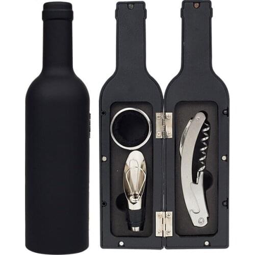 1 Set 3pcs/5pcs Wine Bottle Corkscrew Set Tool Bottle-Shaped Holder Bottle Opener Gift STTA889