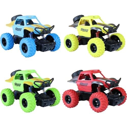 Friction Powered Cars Toys for Kids 4 Wheels Drive Push and Go Climbing Car 360 Degree Rotate Stunt Car