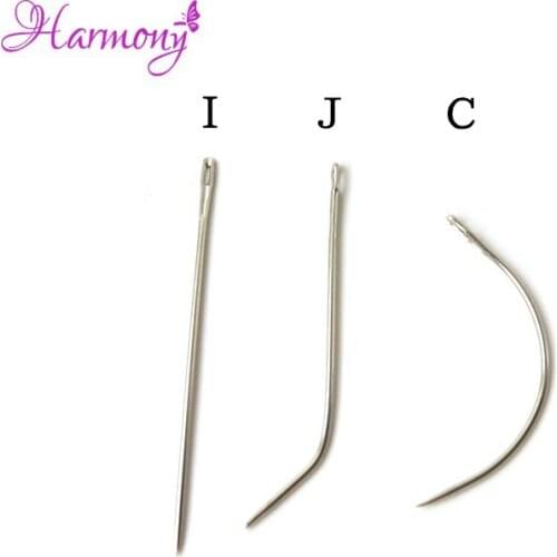 3bags I J C shape Hair Weaving Needle for making lace wig/curved needle/Sewing Needles For Hair Extension Accessories & Tools