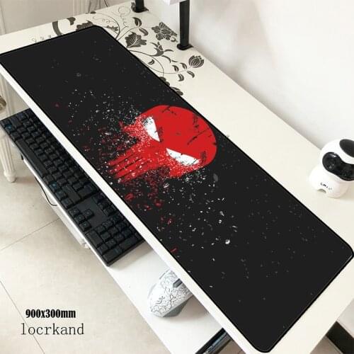Punisher skull mouse pad 900x300x3mm pad to mouse locrkand notbook computer mousepad gaming padmouse gamer cute mouse mat