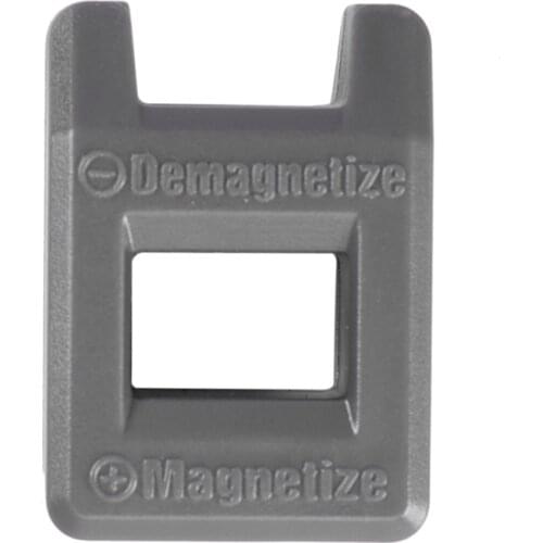 Screwdriver Magnetizer Degaussing Demagnetizer Magnetic Practical Pick Up Tool Color:Gray