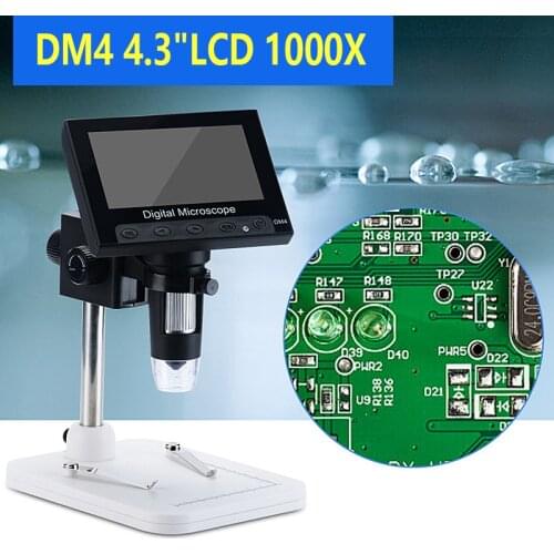 Microscopio Digital Microscope 1200X USB Microscope 4.3 inch LCD Screen Soldering Phone Repair Magnifier Tool Microscope Digital