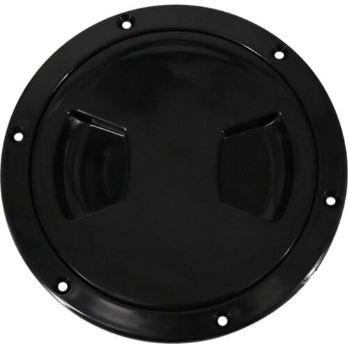 Marine Deck Plate, 5 Inch Marine Hatch Cover Pull Out Inspection Hatch for Boat Kayak Canoe, Black