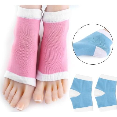 1Pair Silicone Moisturizing Gel Heel Socks Reusable Anti Cracked Chapped Foot Smooth Skin Care Exfoliating Foot Protector Tools