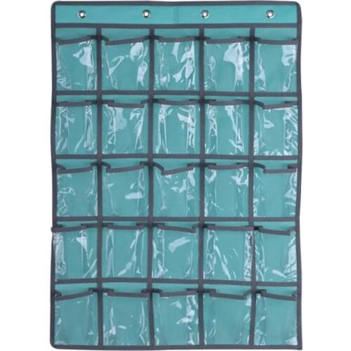 2021 New 25 Clear Pockets Classroom Pocket Chart For Teacher Cell Phones Holder Door Hanging Calculator Organizer