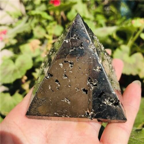 Natural Pyrite Pyramid Tower Shape Quartz Crystals Raw and Mineral Healing Energy Stones Specimen Home Decor Gift