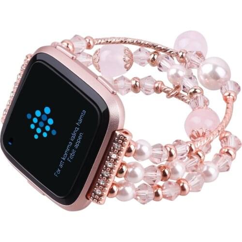 For Fitbit Versa Watch Band Fashion Jewellery Crystal Chain Wrist Bracelet Watch Band Straps For Fitbit Versa Smart Watchbands
