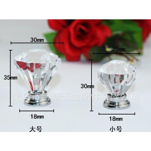 5 Pcs Clear Bright Acrylic Crystal Material Door Drawer Knob Pull Handle Cabinet Cupboard Knobs Handles For Furniture Hardware