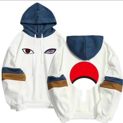 Japanese Style Anime Hoodies Naruto Uchiha Uzumaki Hatake Eyes Printing Spring Autumn Sweatshirt Men/Women Hip Hop Streetwear