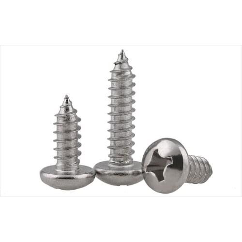 GB845 304 stainless steel Round head self-tapping screws M4 M4.2 M5 M6 screws PA screws