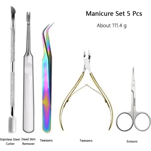 All for Manicure Hardware Scissors For Nails Kits Supplies For Professional Nail File Brushes Tweezers Cutter Nail Tools Kit Set