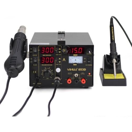 YIHUA 853D (1A) SMD DC Power Supply Hot Air Gun Rework Solder Rework Station
