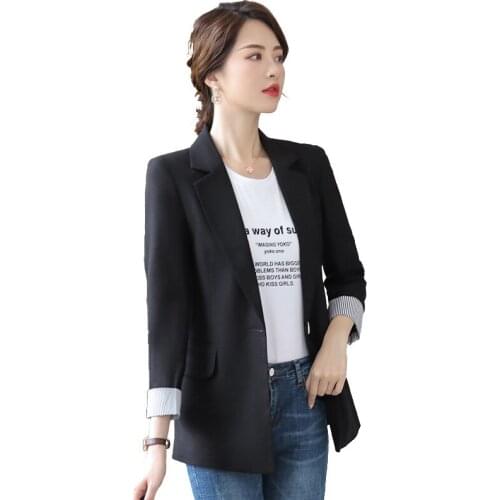 Ladies Spring And Autumn Fashion Blazer Coat Professional Womens Casual Suit