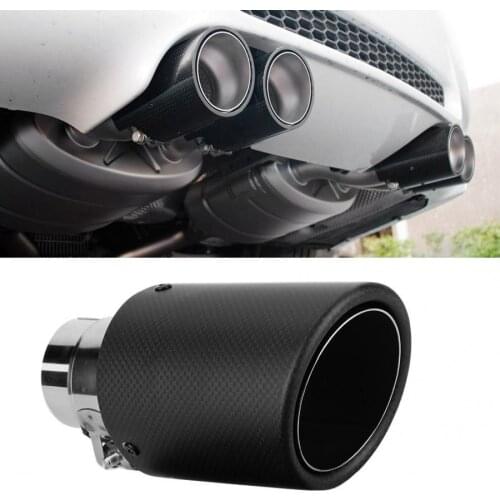 Sound muffler Carbon Fiber Car Modified Exhaust Pipe Rear Tip Tail Throat Universal 54-89mm automobiles accessories