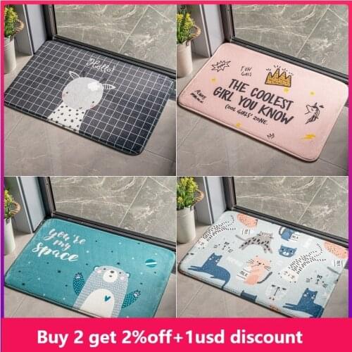 1pc Doormat Entrance Floor Mat Cat Dog Non-Slip Floor Rugs Front Bath Mat Outdoor Rugs Carpet Bedroom Pet Hallway Rectangle Mat
