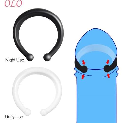 2PCS/Set Daily/Night Cock Ring Penis Ring Adult Products Delay Ejaculation Sex Toys for Men Male Silicone