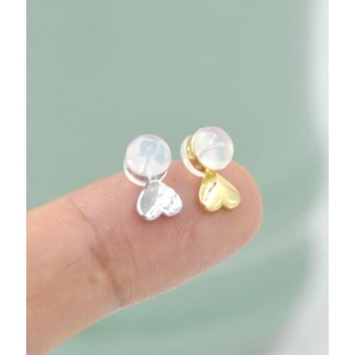 20Pcs Heart Earring Lifters Earrings Nut Ear Lobe Support Backs Adjustable