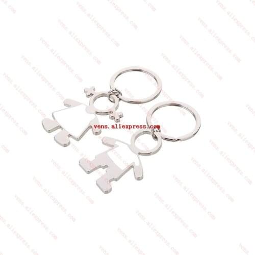 Sublimation metal keychains boy girls shape key ring hot transfer printing customizable diy supplies new style 15pcs/lot