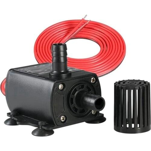 DC 12V 280L/H Brushless Submersible Water Pump Waterproof Motor Fountain Water Pump Mini Pump Black