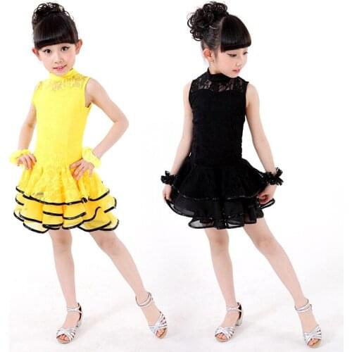 Children Latin Dance Costume Girls Ballet Dance Dress Slim Sleeveless Kids Modern Ballroom Dance Dresses Stage Clothing 89