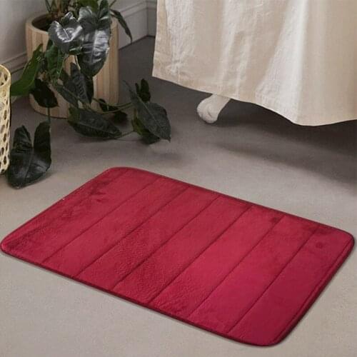 Home Door Mat Bathroom Absorbent Floor Mat Solid Color Porch Kitchen Floor Mat Bedroom Bedside Carpet Rugs