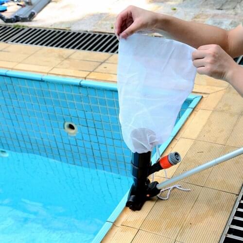 Lightweight Pool Vacuum Cleaner Swimming Pool Manual Floor Cleaner Debris Remover with Mesh Bag Spa Vacuum Cleaning Tool